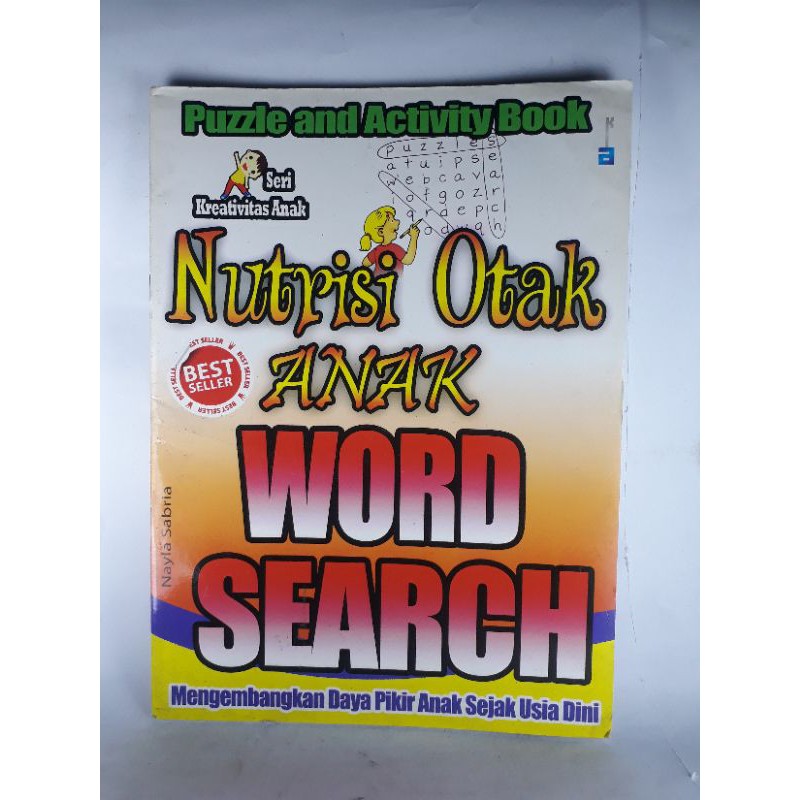 Puzzle and Activity Book Nutrisi Otak anak word search mengembangakan daya pikir anak . vrf4/vb9