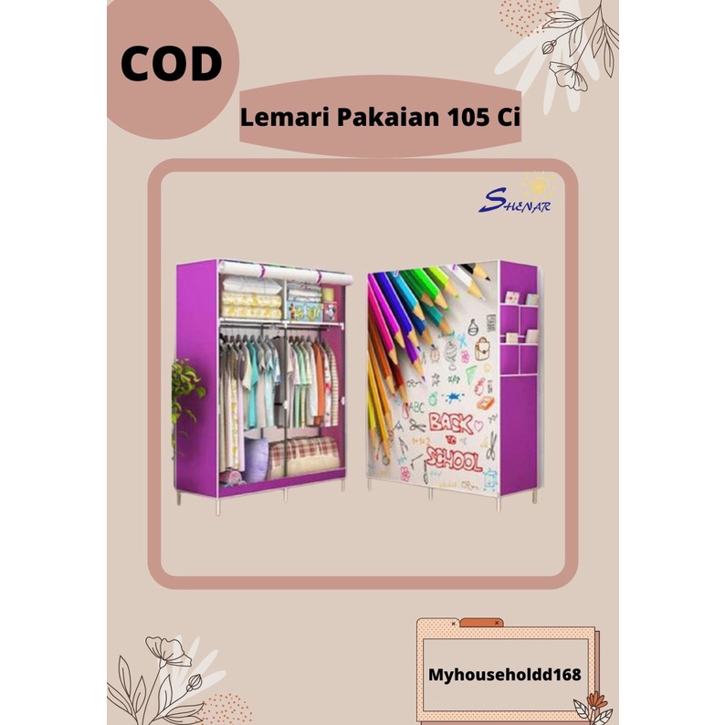 TERBARU !!! SHENAR Lemari pakaian-105 CISS- BUKA SAMPING-PURPLE GIRL