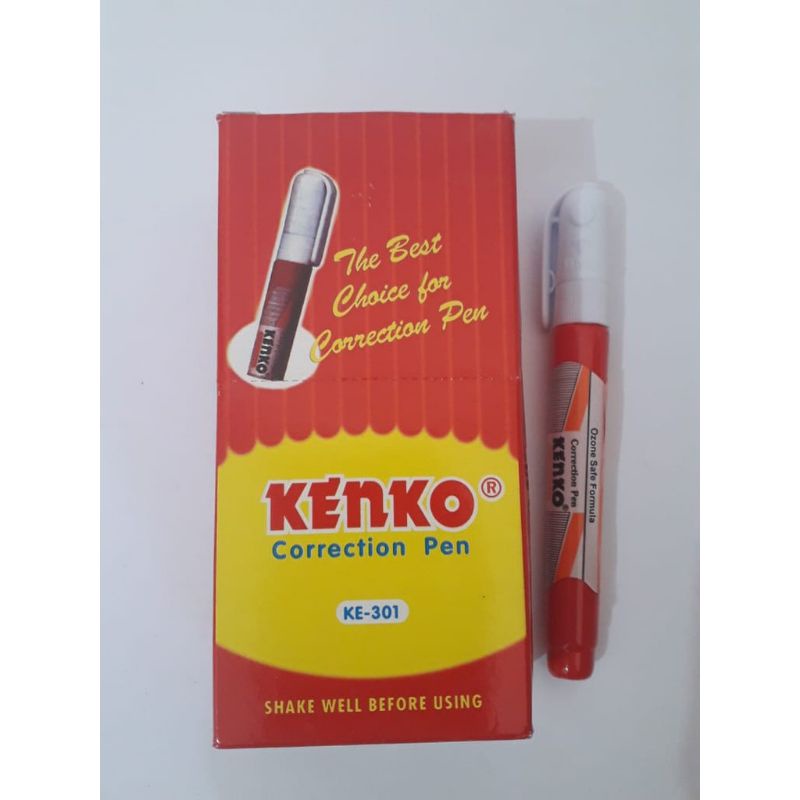 

Tip-ex Cair KENKO 12 pcs (1 pack) / Correction Fluid Kenko KE-301 Original per Pack