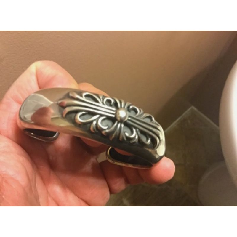 HYPER SALE BNWT Kerajinan Handmade Gelang Chrome Hearts CH Double Floral Ladies Fancy Bangle S925 Po