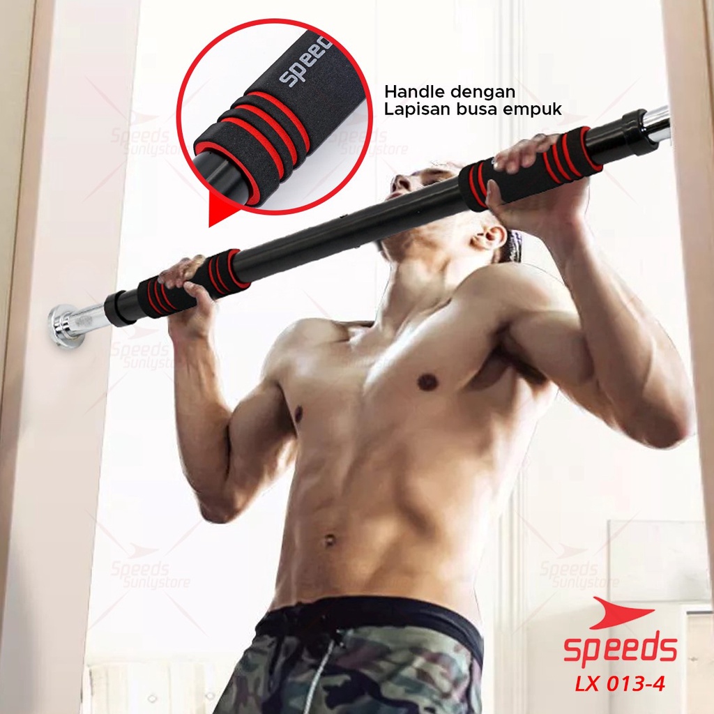 SPEEDS Pull Up Bar /Chin Up /Iron Gym /  Alat fitness doorway door Bar 013-4-1