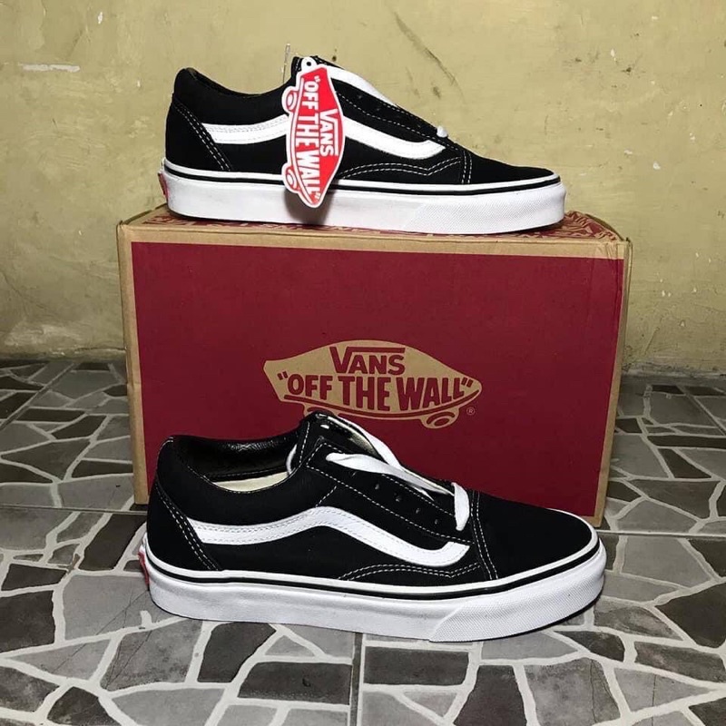 VANS OLDSKOOL BLACK WHITE RESMI NAVYA