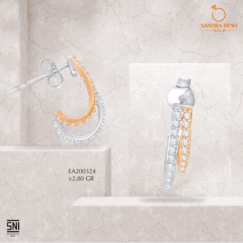 Anting Sandra Dewi Gold Criss Cross Vol.2 Collection EA200324