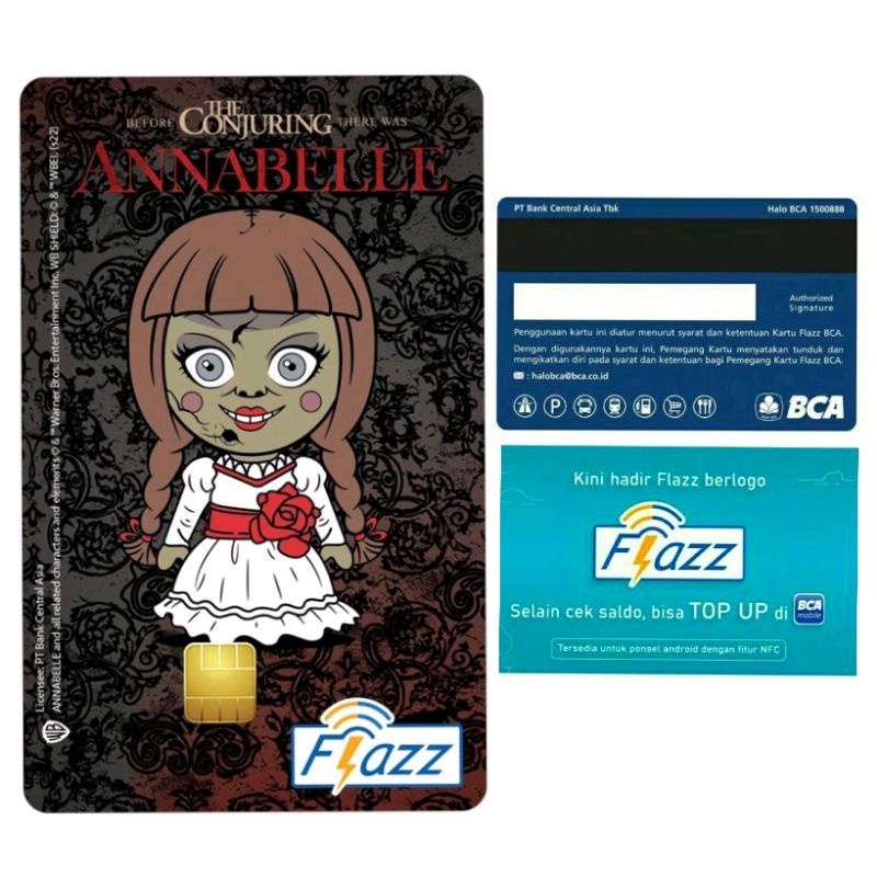 Flazz BCA Gen 2 /Gen2 - Edisi Karakter CHIBI Horror ANNABELLE / Boneka ANNABELLE ORI /Like eTOLL eMONEY Tapcash or Brizzi