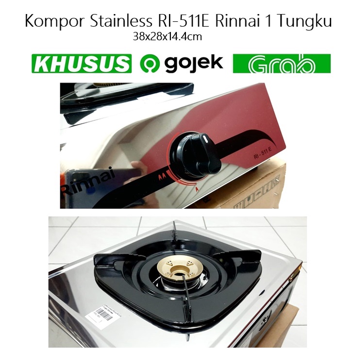 Kompor Stainless RI-511E Rinnai 1 Tungku