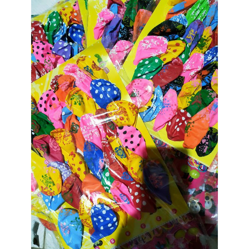 BALON MOTIF CAMPUR ISI 40 PCS