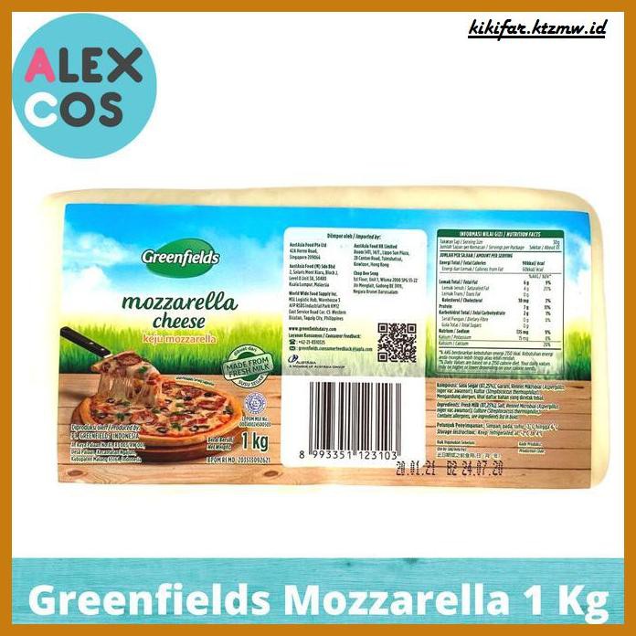 

Ujekujek- Keju Greenfields Mozzarella Cheese 1 Kg Khusus Gojek -Original.