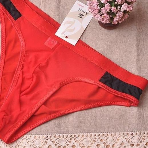 ➽ Celana Pria gString Celana Dalam Pria Transparan Segitiga Bikini Y037 - Hitam, FREE ♦