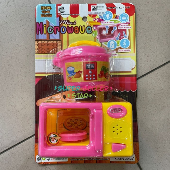 Mainan Masak Masakan Anak Perempuan Kaguyaplas Mini Microwave Baterai