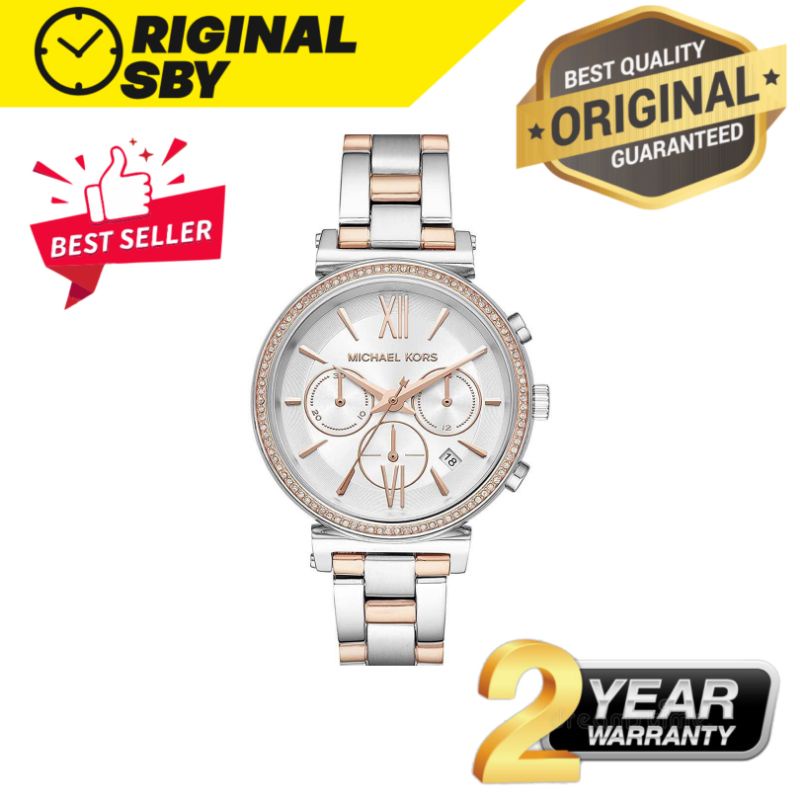 JAM TANGAN PRIA WANITA | RANTAI | KULIT | KARET | MURAH | MICHAEL KORS TIPE MK -558 WANITA ORI