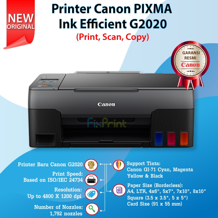 Printer Canon G2020 G-2020 G 2020 Printer Garansi Resmi Canon