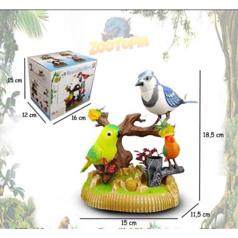 Mainan Burung Suara Burung Baterai Mainan Anak