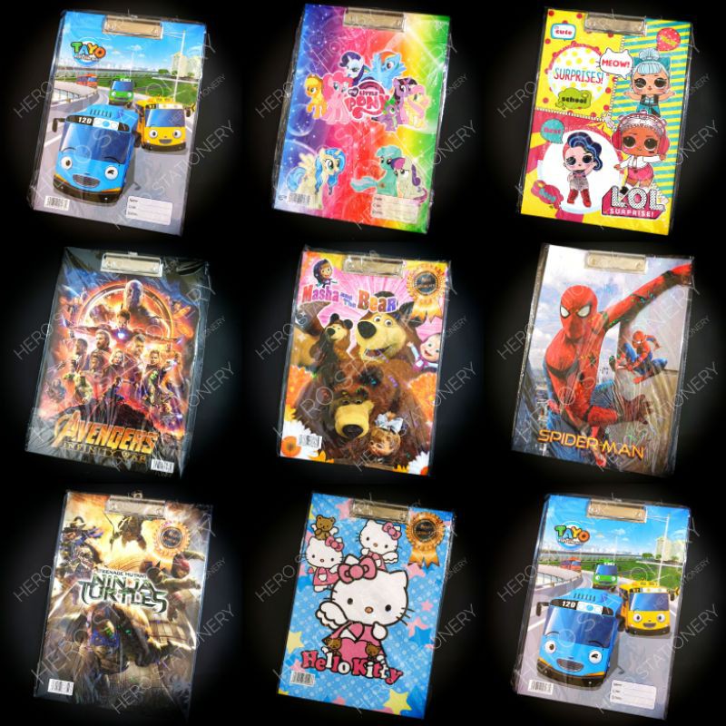 

Clipboard papan jalan menulis belajar motif karakter keren anak