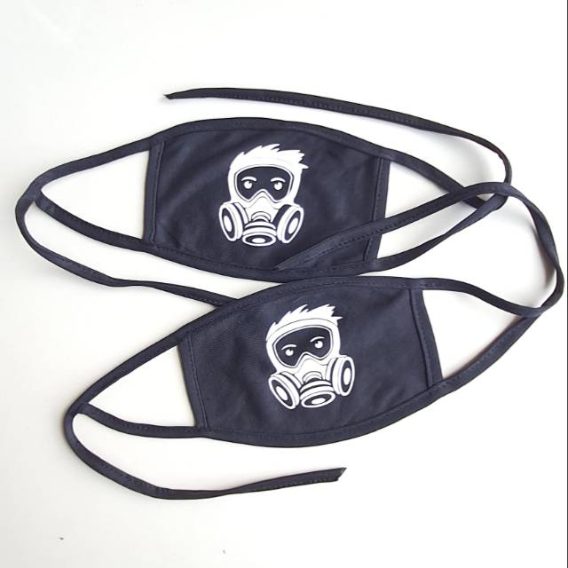 Masker kain logo gas mask pelindung mulut dan hidung bahan cotton