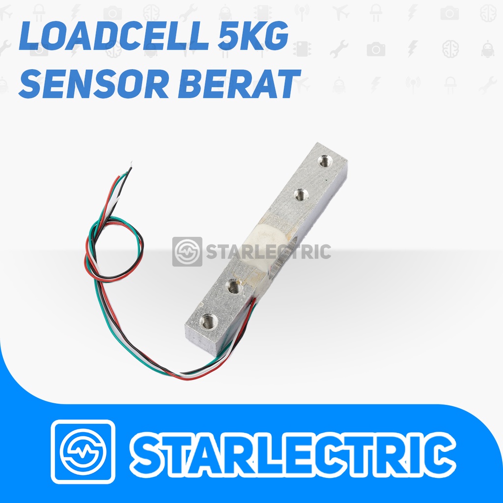 Load Cell 5Kg Weight Sensor Berat Timbangan Strain Gauge 5 Kg Loadcell