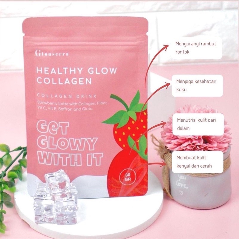 HEALTHY GLOW COLLAGEN DRINK BY GLOUSSERA 60GR 16X SEDUH COLLAGEN DRINK GLOUSERRA