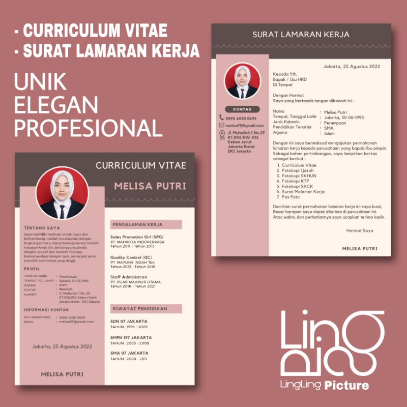 

Jasa Desain Curriculum Vitae (CV), Resume, Surat Lamaran Kerja, Elegan PROSES CEPAT TERPERCAYA