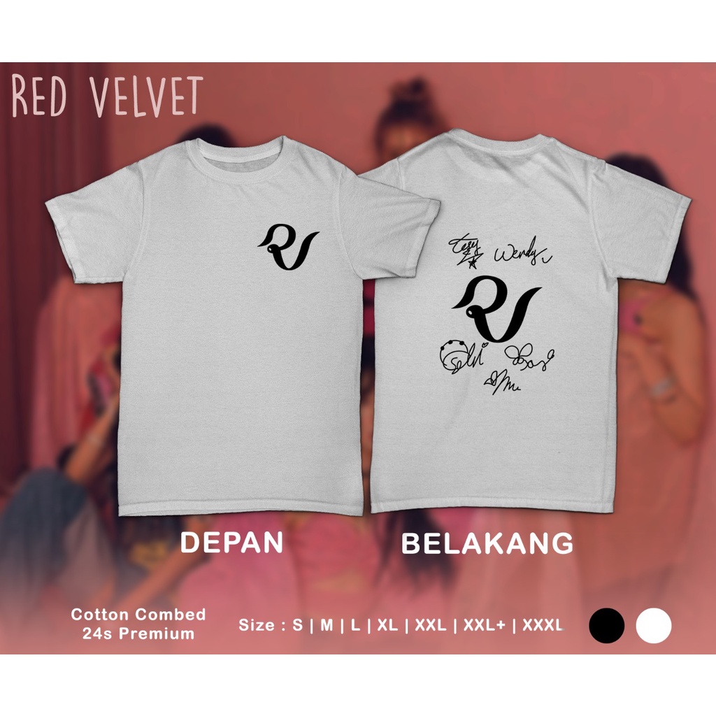 Pretty Savage- Kaos Oversize Red Velvet Sign Depan Belakang