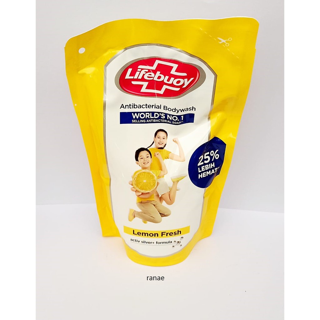 Lifebuoy Lemon Fres Kuning Sabun Mandi Refill Cair 400 ml 250ml