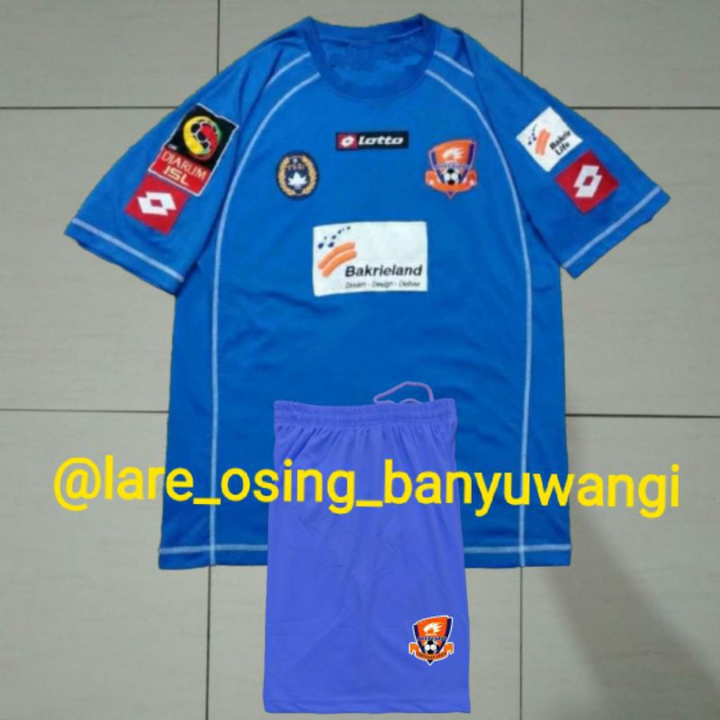 SETELAN DEWASA PELITA JAYA FC ISL 2008 AWAY BIRU JERSEY CELANA KARAWANG RETRO PRINTING