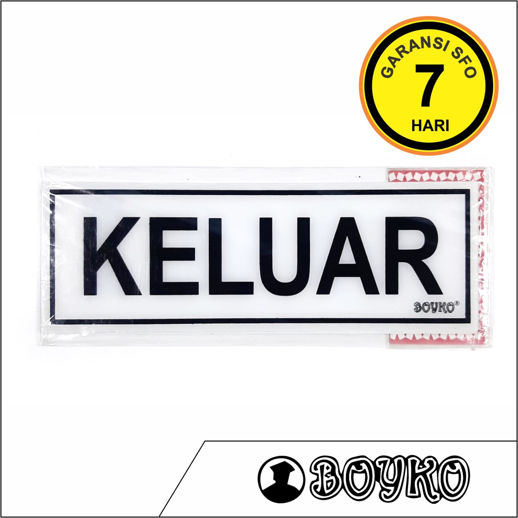 

Akrilik Display Toko - Keluar Masuk - Acrylic Sign Bolak Balik 25cm x 9cm