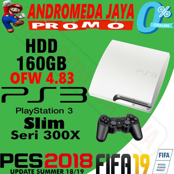 SONY PS3 PS 3 SLIM OFW 160GB PUTIH