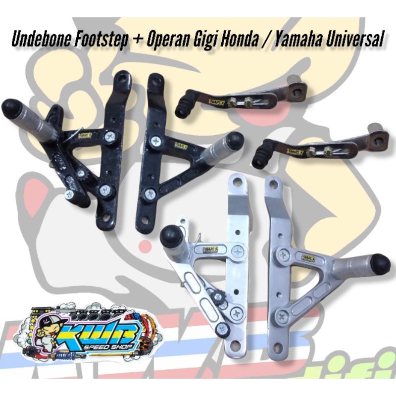 Underbone Universal underbon footstep racing drag roderace herex sleep engine underbon set perseneling operan gigi universal Honda Yamaha Suzuki CBR CB Megapro dll