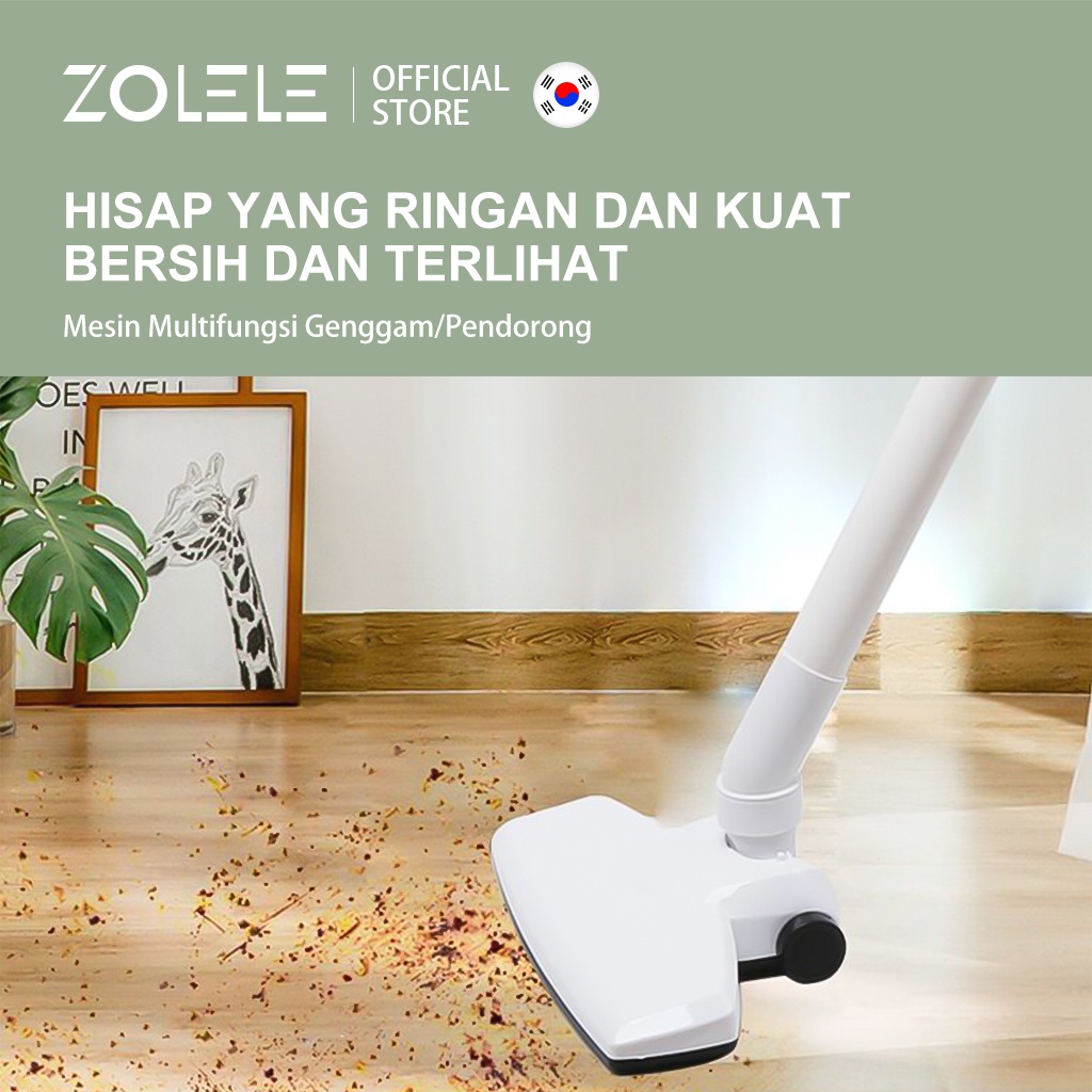 ZOLELE Vacuum Cleaner 13KPa Penyedot Debu Multifungsi 2 in 1 Handheld Mesin 1.2 L Household Silent Kasur Cleaning Machine Steam Spot Portable ZE002