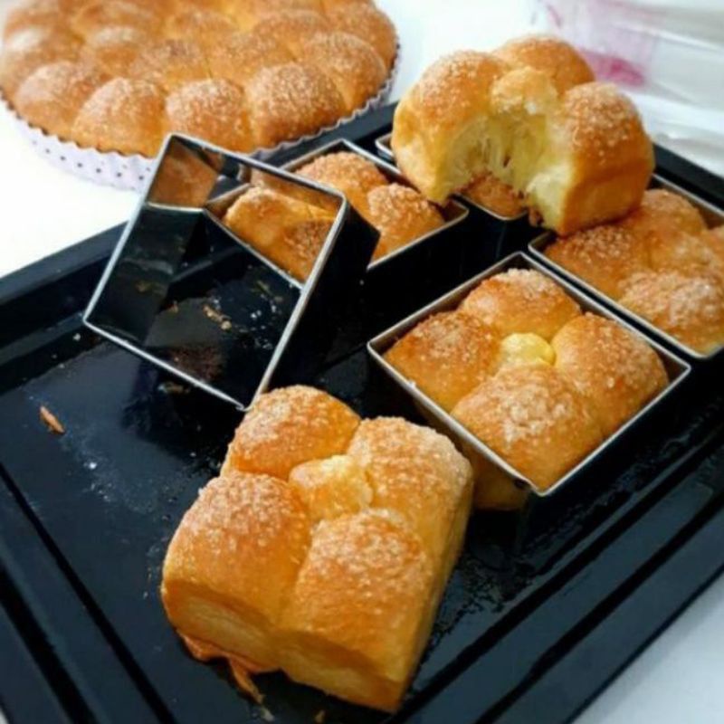 Ring Cutter Kotak Burger Stainless Termurah Cookie Bakery Cetakan Roti Persegi Cromboloni Bomboloni