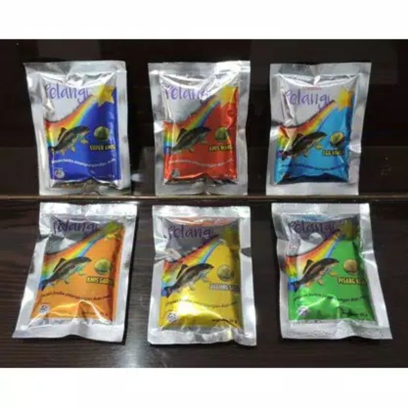 Umpan Ikan Mas Pelangi Super Amis Wangi Gurih Pisang Keju