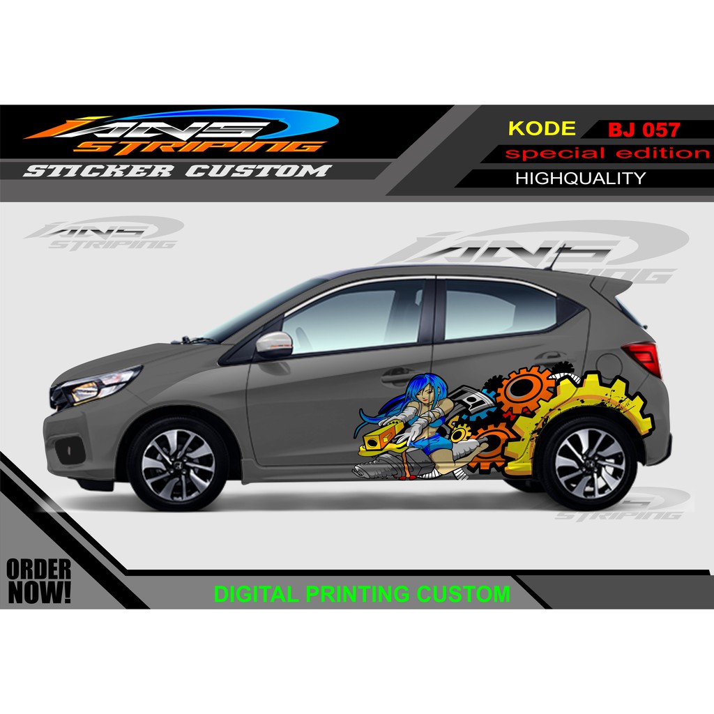 DECAL STIKER MOBIL BRIO/ VARIASI STIKER UNTUK MOBIL BRIO, JAZZ, AGYA DLL