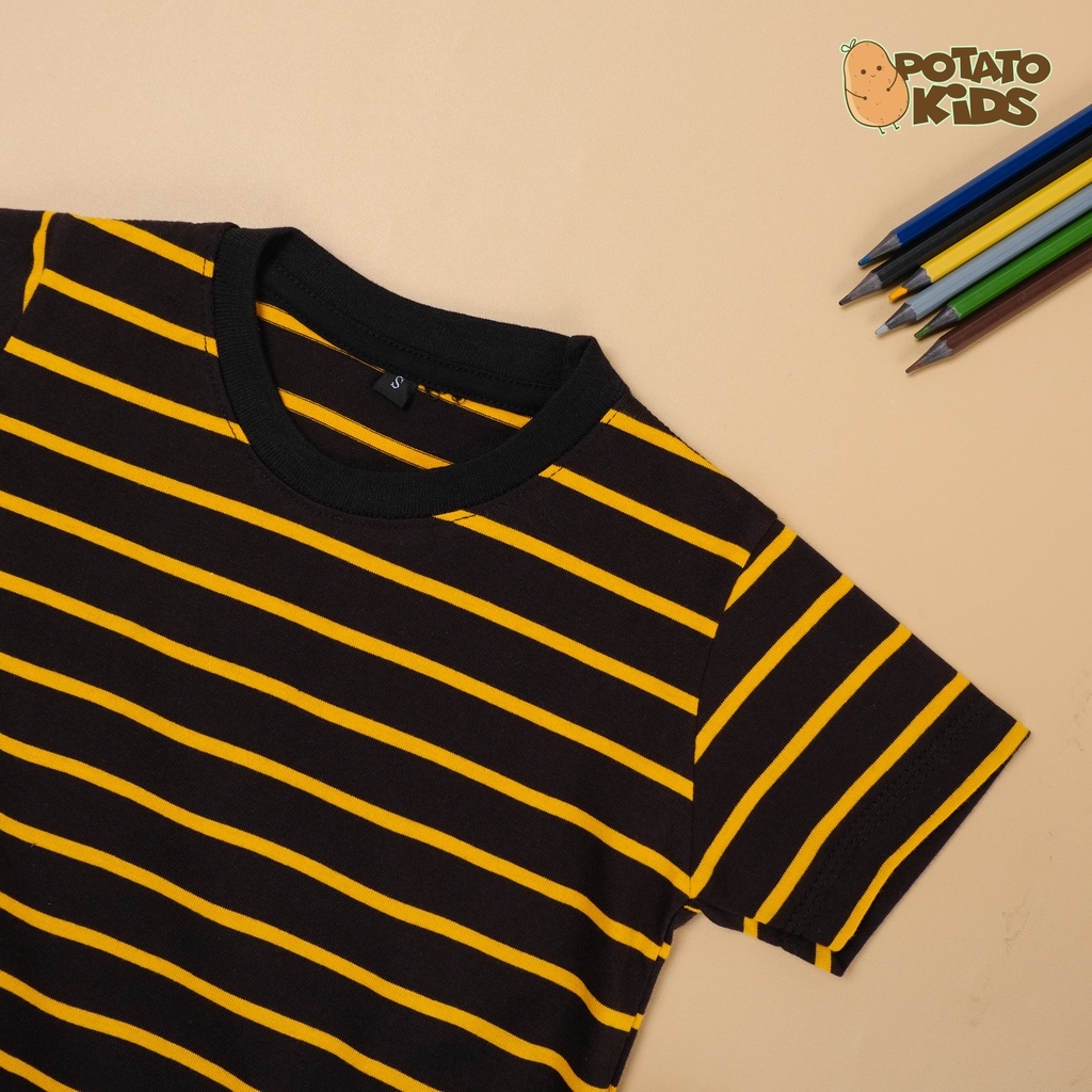 Kaos anak salur unisex // baju anak stripe // kaos anak salur premium