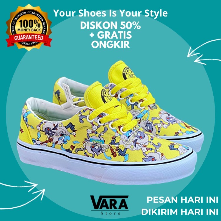 (BISA COD) VANS ERA THE SIMPSONS ITACHY SCRATY WAFFLE DT BNIB / SEPATU VANS ERA ORIGINAL