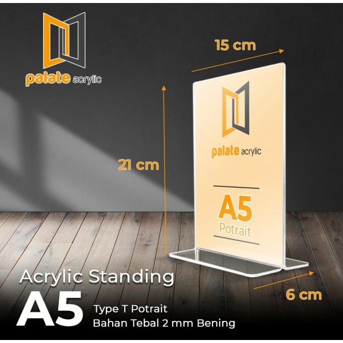 

acrylic tent holder / akrilik tent card A5 tempat brosur Meja PREMIUM