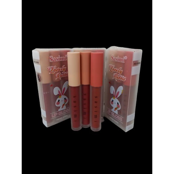 [PER 3 PCS]LIPGLOSS VELVET MATTE SASIMI COOL UNICORN/LOVELY RABBIT NO.S896