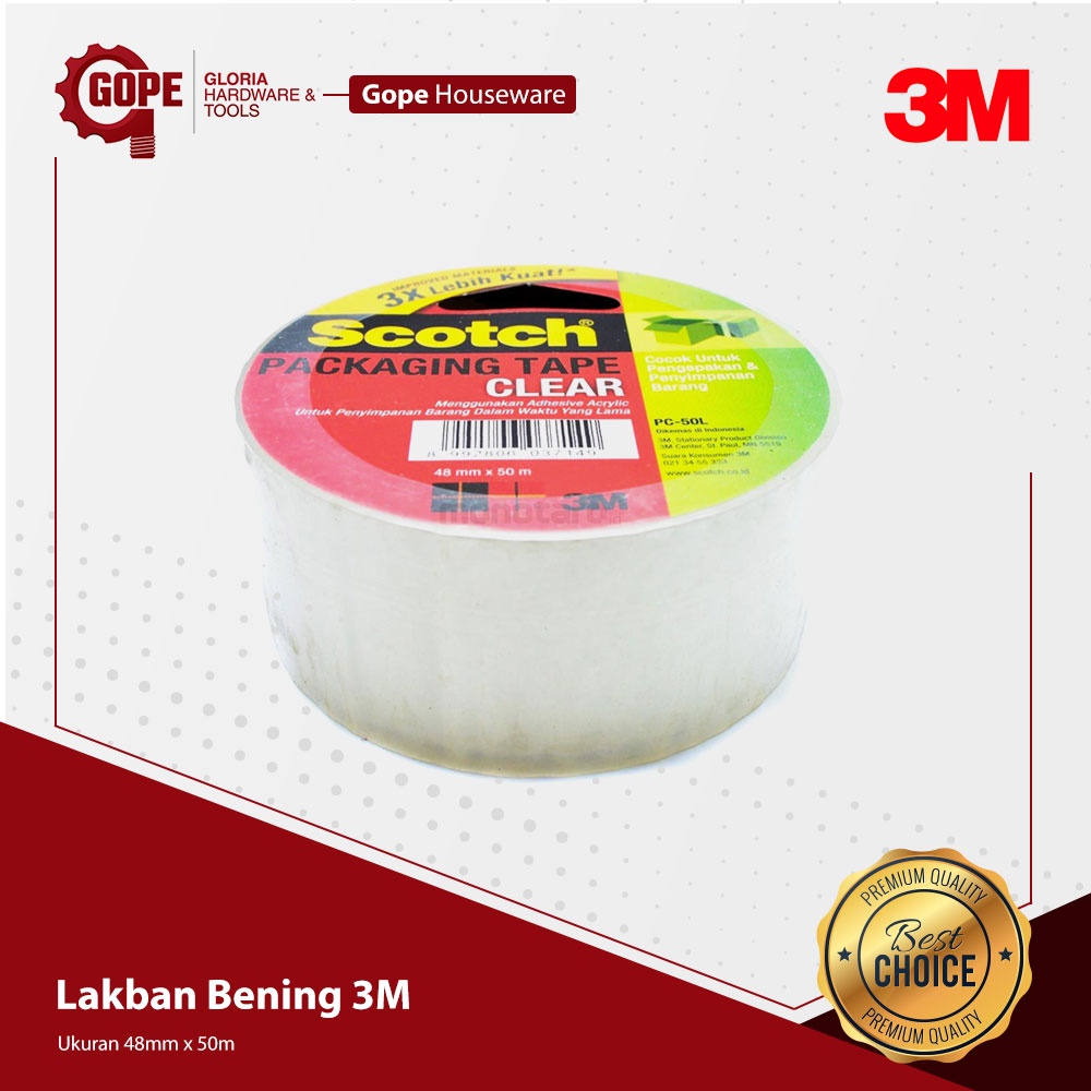 

3M Pc50L Clear Pack Tape 4 Mm X 50 M