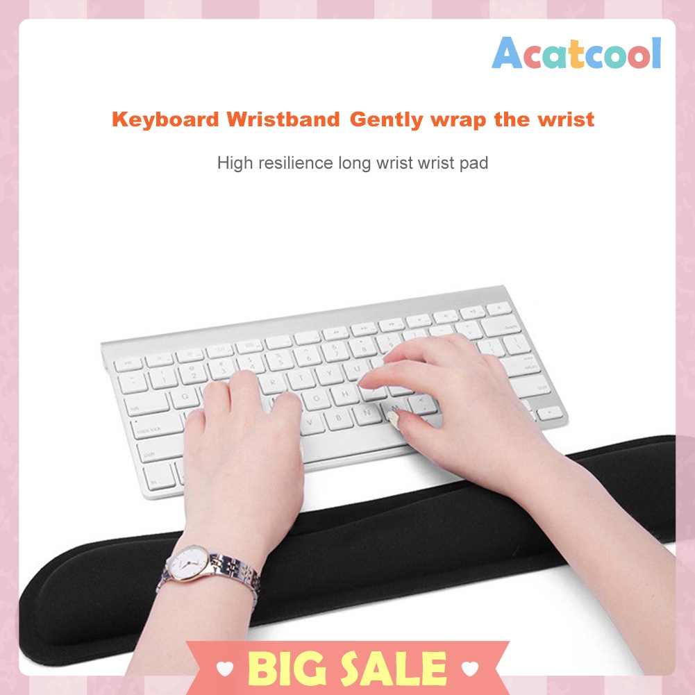 Memory Foam Keyboard Mouse Pad Set Anti-slip Ergonomic Wrist Care Cushion