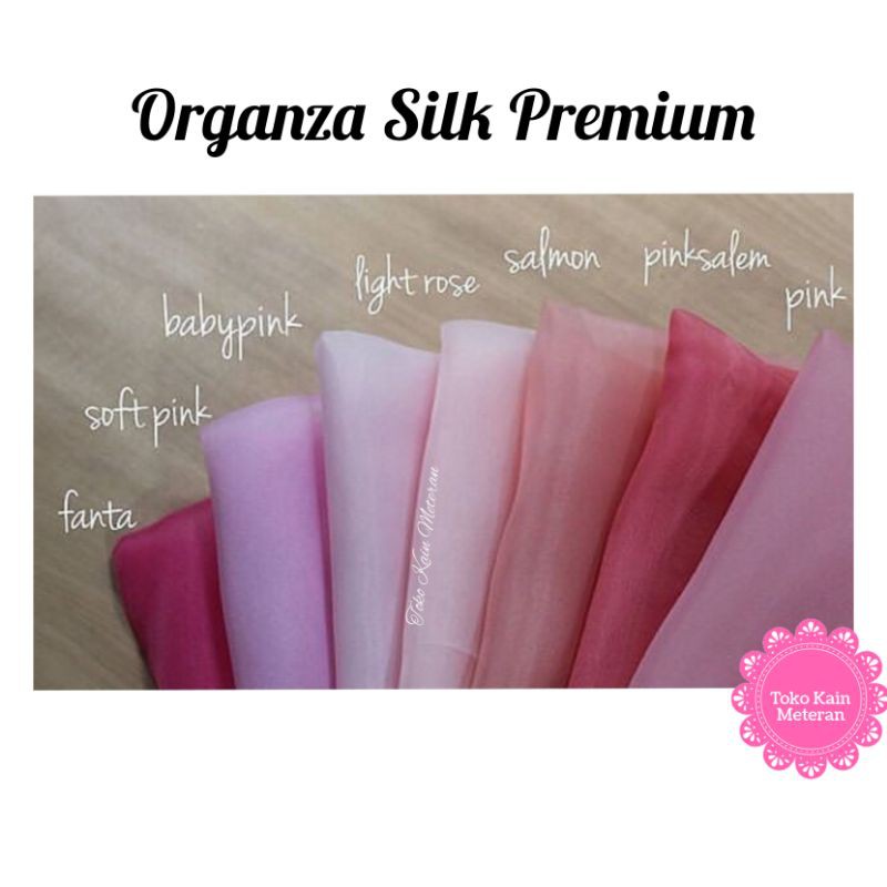 Kain Organza Polos / Organza Premium Silk Glowing / Bahan Organza Grade A