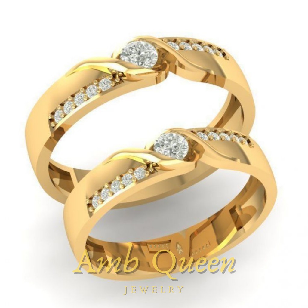 Cincin Nikah/Tunangan Perak Couple Wanita & Pria