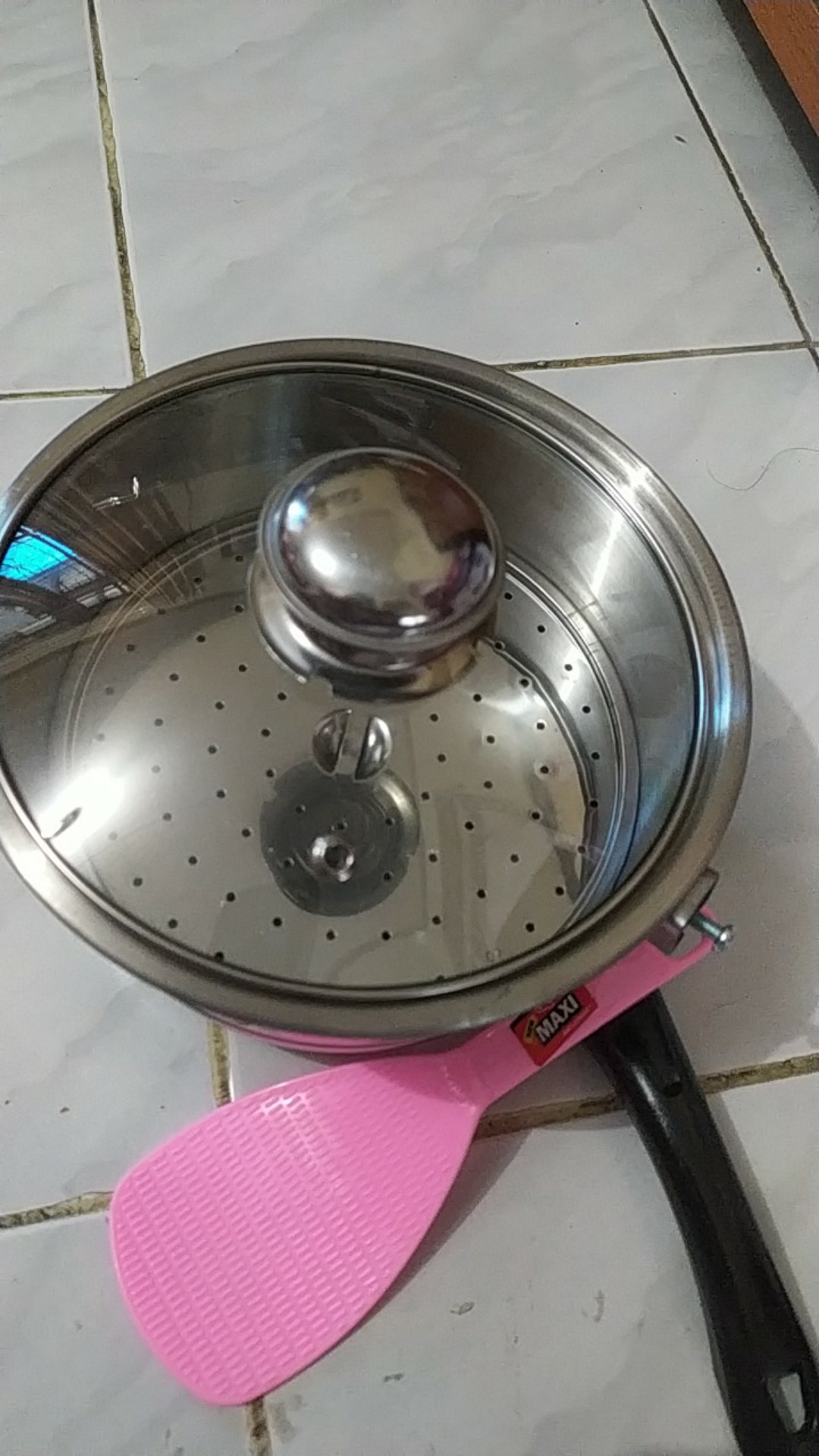 Panci Kukus / Saucepot Steamer Muliya 20 Cm Dandang Langseng Panci Stainless Panci Gagang Kukus