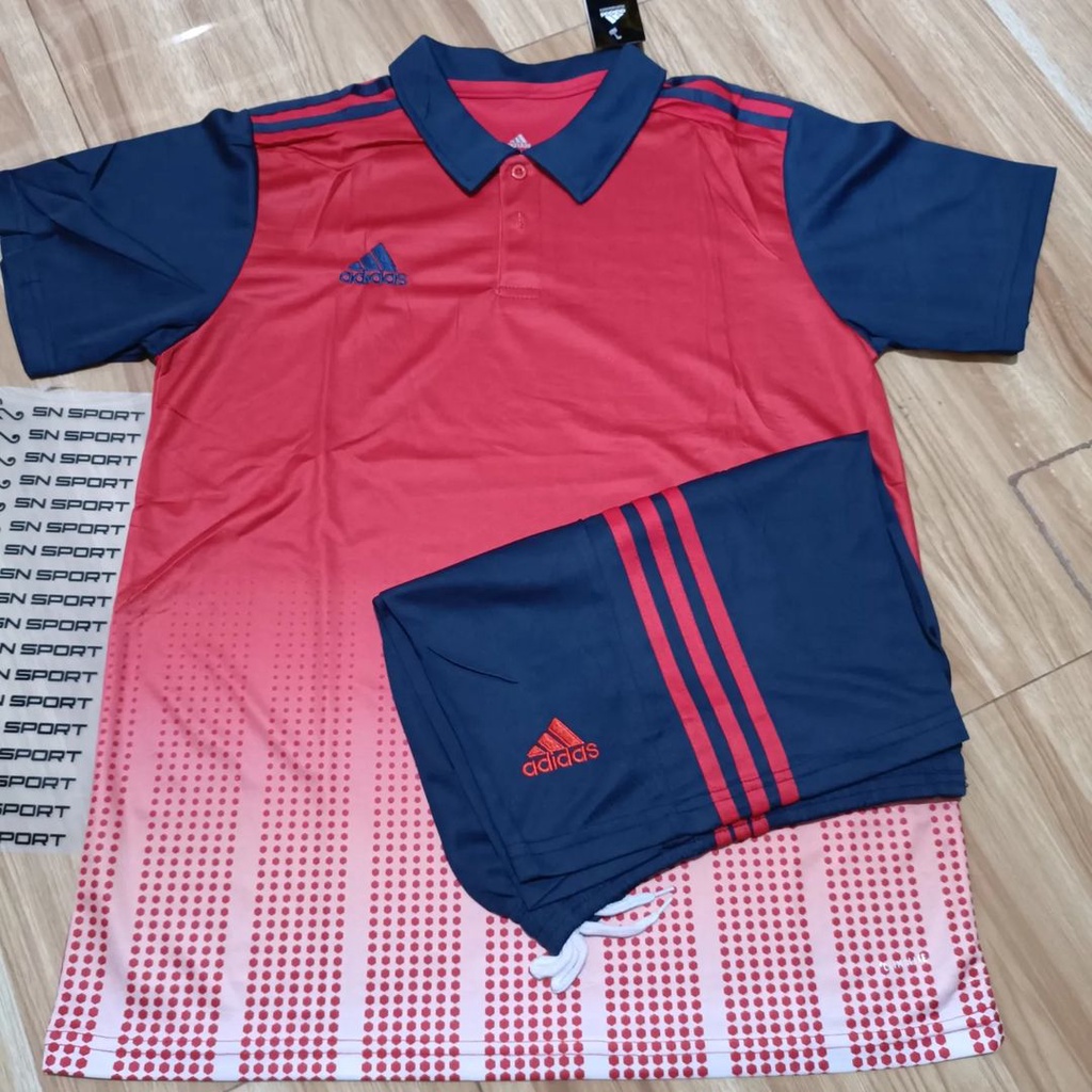 Jersey Setelan Futsal Import Premium Merah Navy