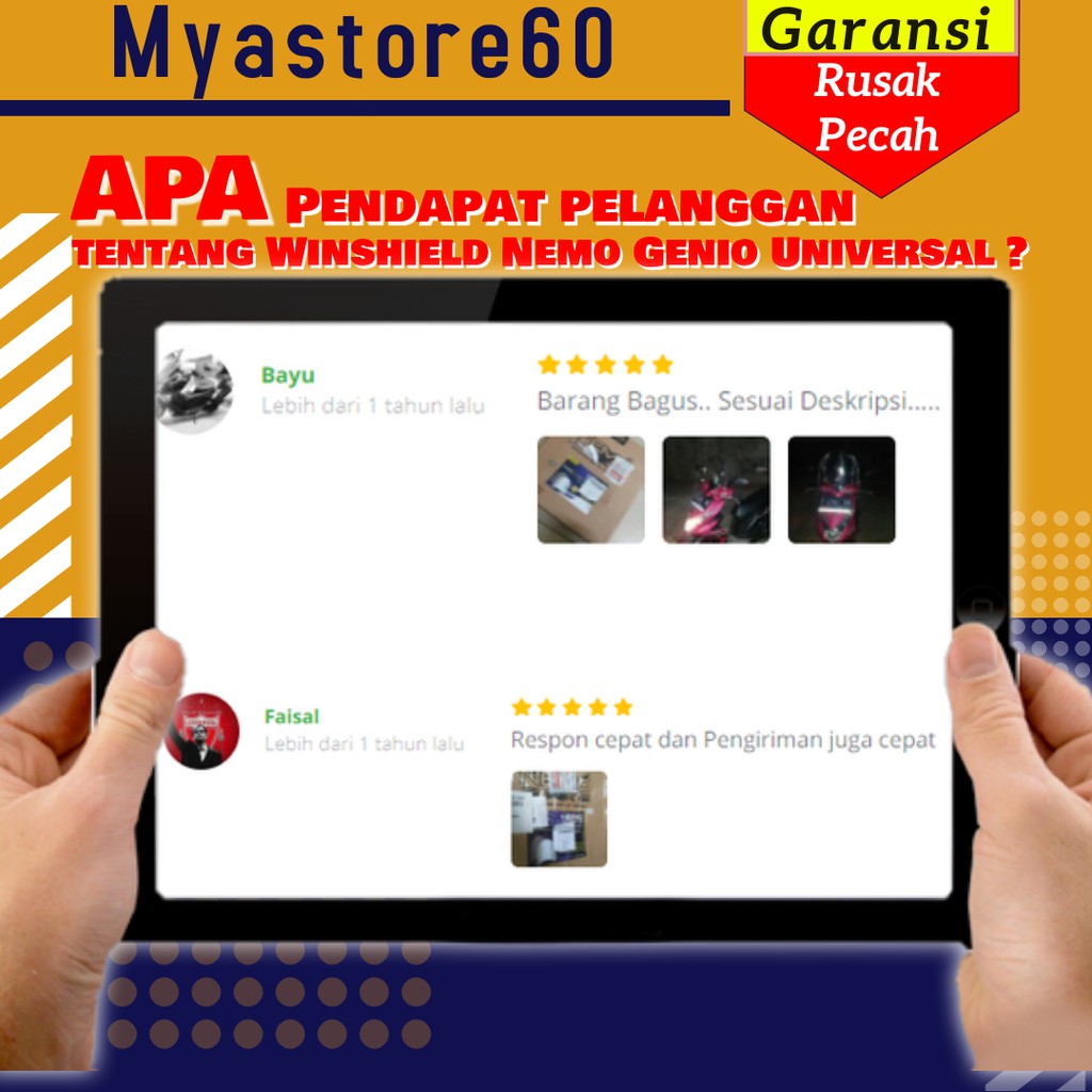 Visor Winshield Winsil Nemo Genio Universal Semua Motor Visor Aksesoris Variasi Sparepart Motor