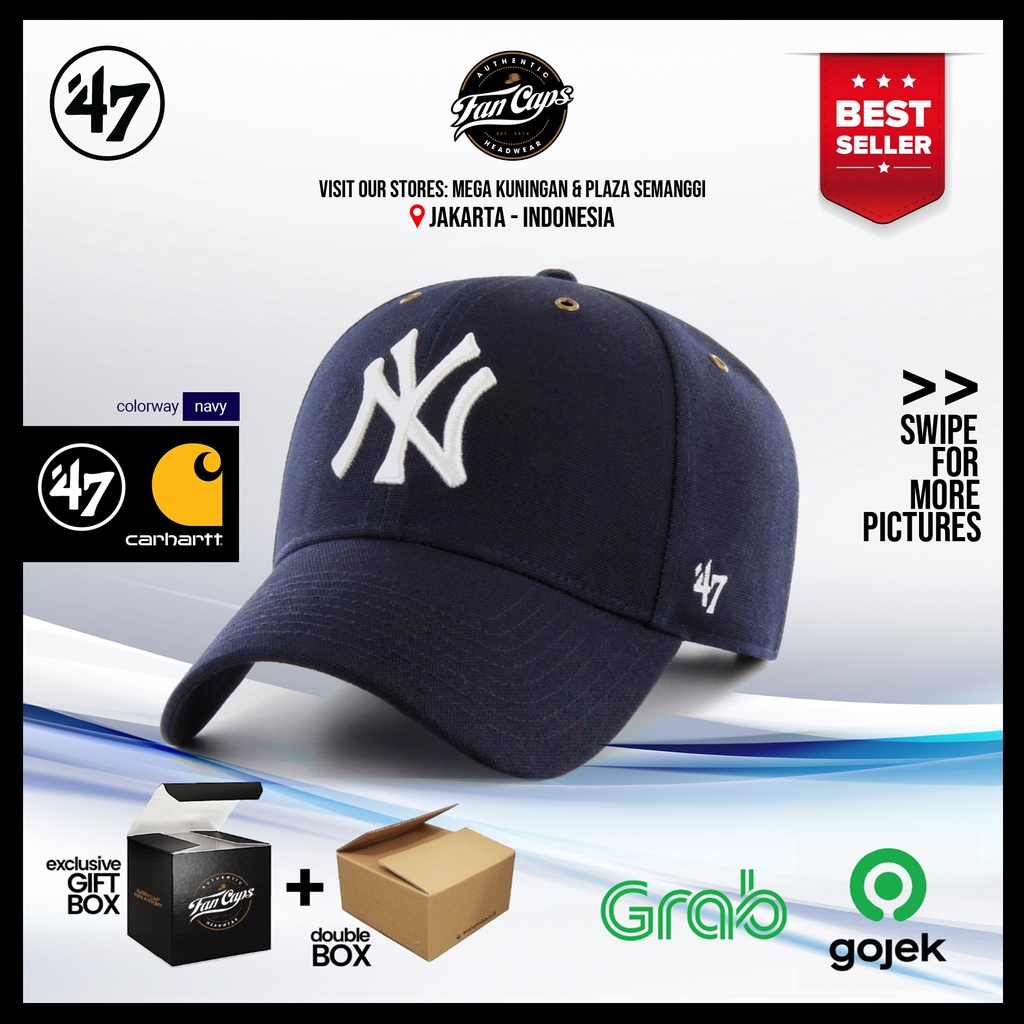 [ORIGINAL] New York Yankees x Carhartt MVP Cap - Navy | Topi 47 Brand