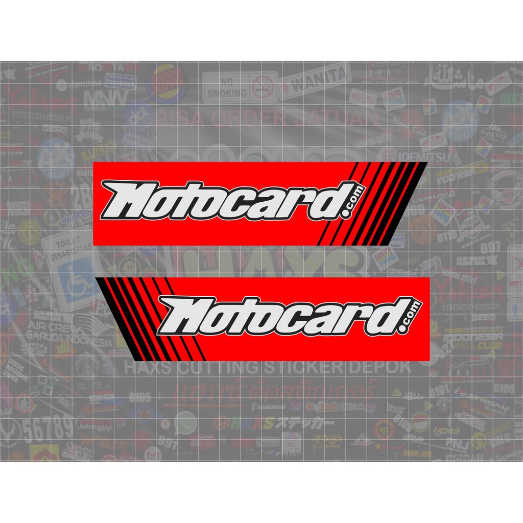 Cutting Sticker Motocard Sepasang Ukuran Panjang 16 cm