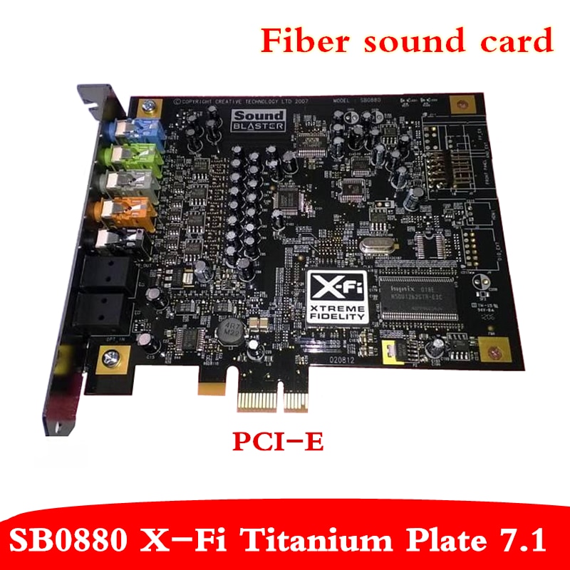 PREORDER Original 7.1 Sound Card Creative SB0880 X-Fi Titanium PCI-E 7.1 Game Fiber Sound Card