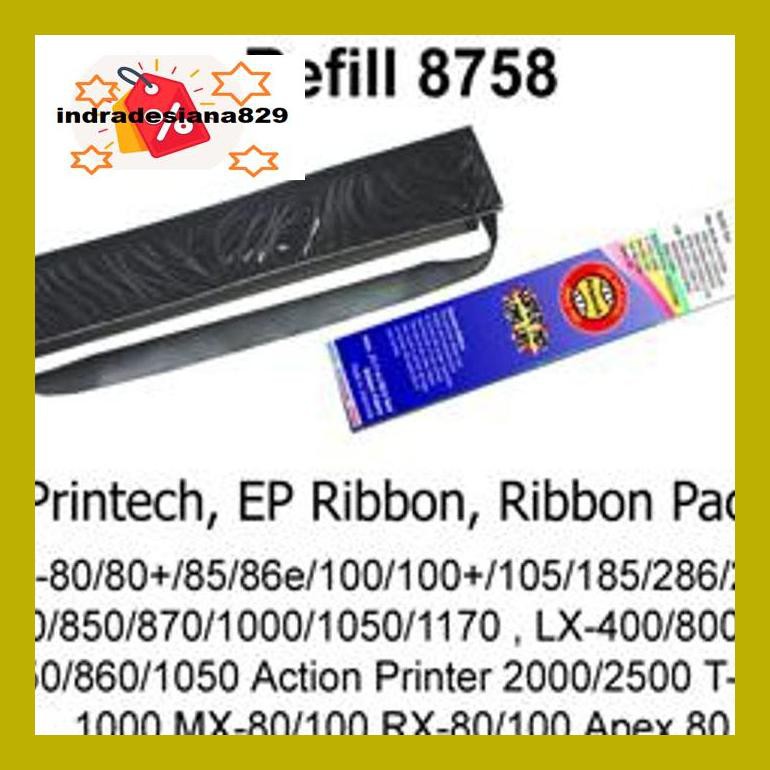 

Indr0Dpp Printech Ribbon Pack Refill # 8758 For Lx 300 / Lx 800 (Pita Printer) 8D6Indrr