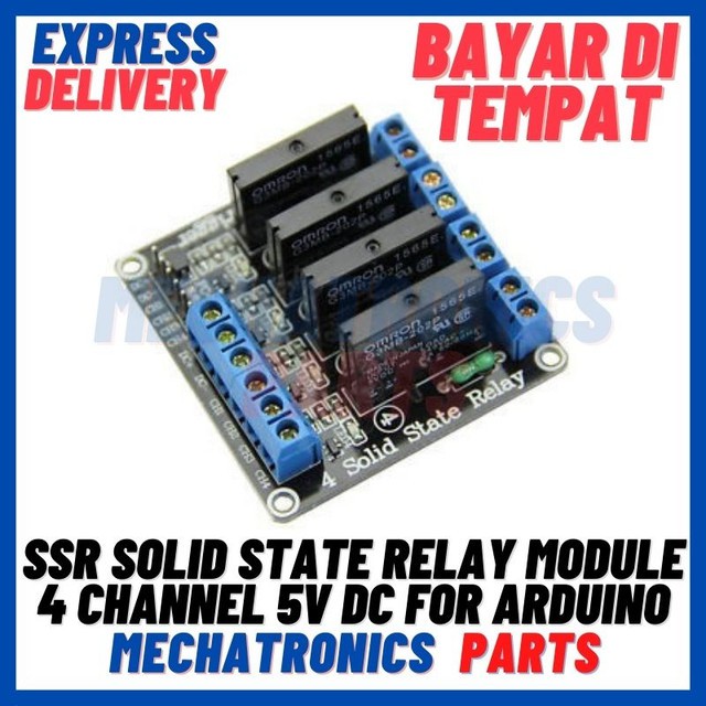 [REL-9023] SSR SOLID STATE RELAY MODULE 4 CHANNEL 5V DC FOR ARDUINO