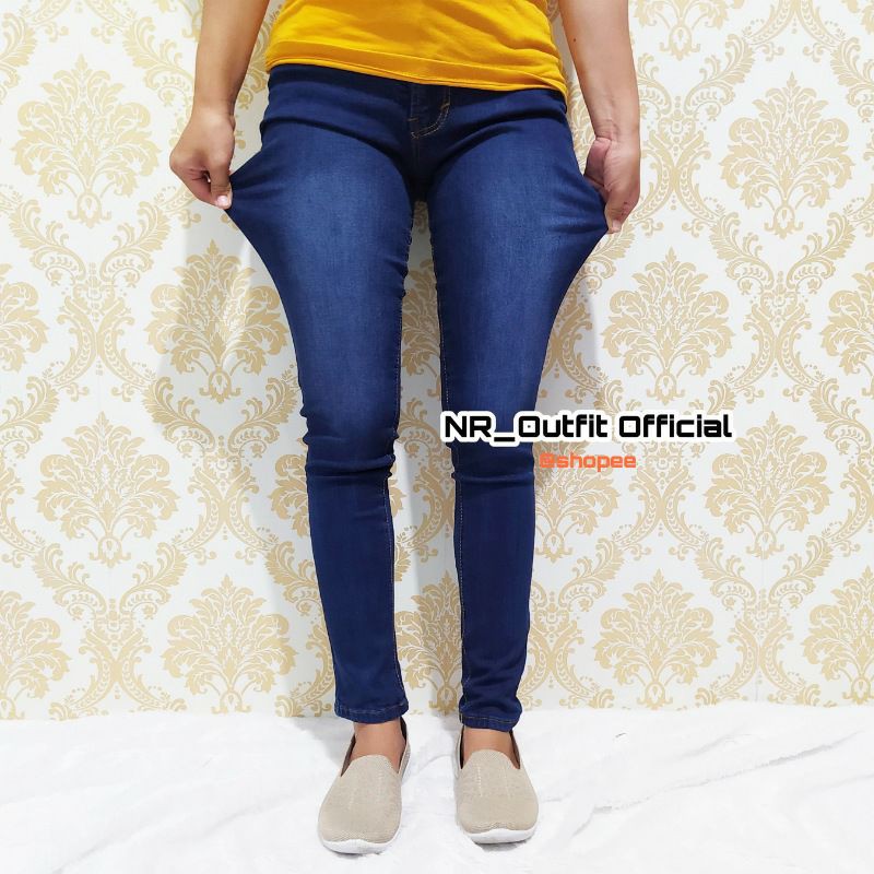 Celana Panjang Wanita Soft Jeans Skinny Cewek Bahan Karet Melar Legging Jegging Sprot PRD NR_Outfit Official COD