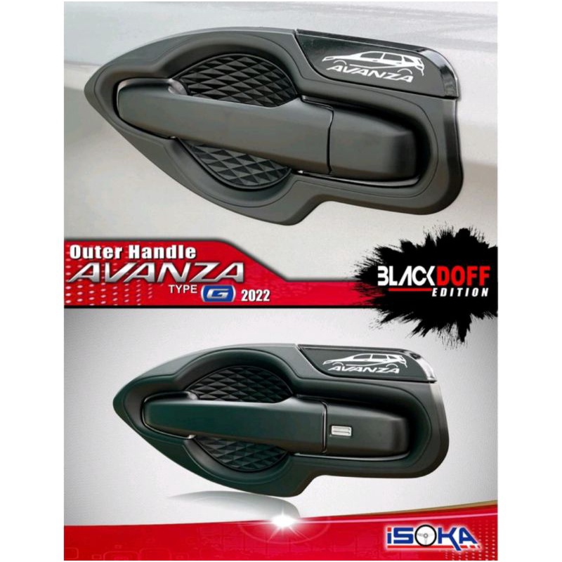 Outer handle hitam doff all new Toyota Avanza 2022