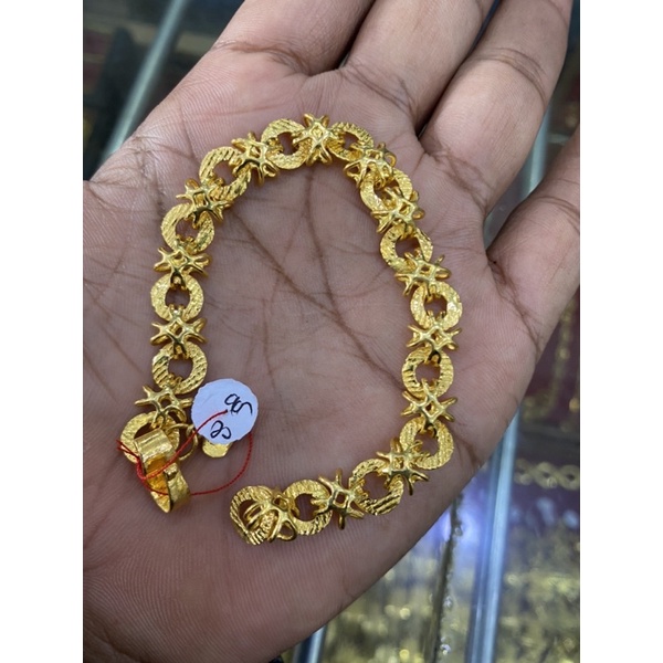 Gelang emas asli kadar 99/24k ukuran ringan